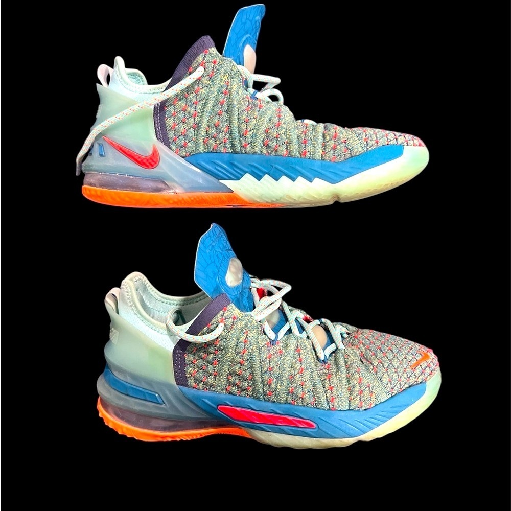 Nike Athletic Shoes - Gray, Blue, Orange - Picture 2 of 3